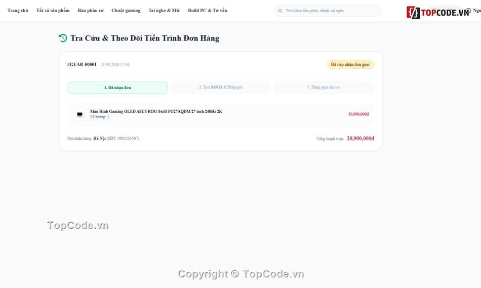 Đồ án,bán website,web bán thiết bị